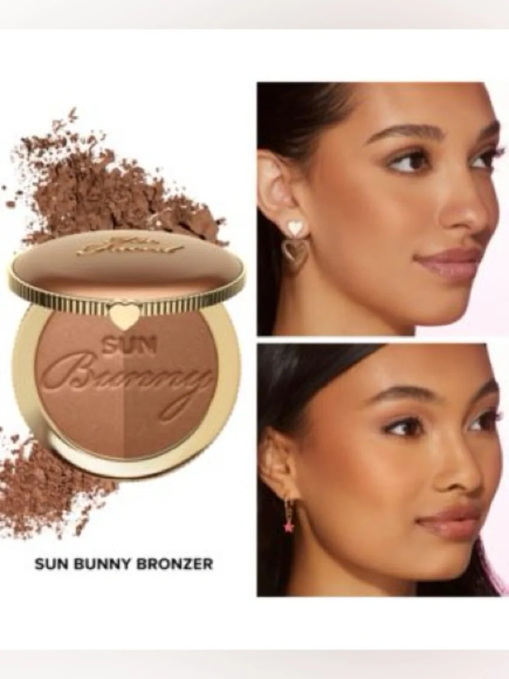 ✨ NEW Too Faced Sun Bunny Radiant Duo Bronzer California Glow BNIB Full Size ✨
